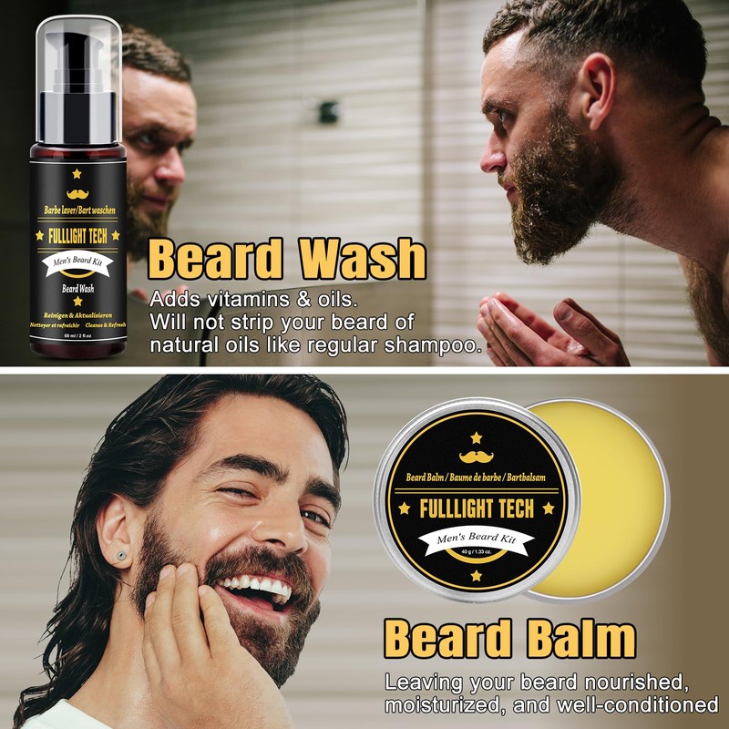 Dad Gift Christmas, Beard Care Set for Men with Beard