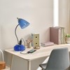 Simple Designs LD1015-CBL-LB 19.5" Flossy Organizer Desk Lamp with Charging