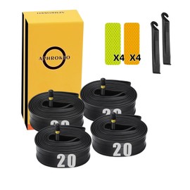 20x4 Bike Tube 4 Pack, Aphrokko 20x4.0 Fat Tire Bike Tube Inner Tubes with Schrader Valve 20 inch Ebike Beach Bikes Snowmobile