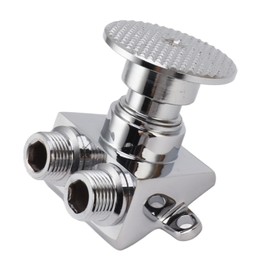 Válvula de Pedal de Pie para Grifo, Válvula de Agua de Pedal sin de Cobre Válvula de Agua de Pedal de Pie Individual Montada en el Piso para Grifo de Lavabo Grifo de