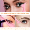 URGINO 5 in 1 Silicone Eyeliner Stencils Reusable Clean Winged