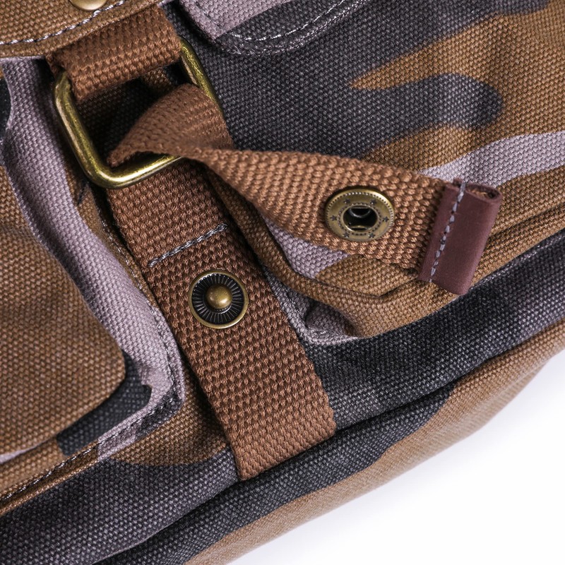 Gootium Vintage Canvas Messenger Bag Men’s Crossbody Bag, Camouflage