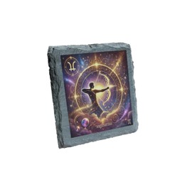 Sagittarius Zodiac Slate Coaster - Mystical Star Sign Design (slco-kf25-sagittariuskvd)