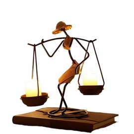 Notart_Art_Gallery | Creative African Tribal Lady Candle Holders, Tribal Lady Candle Holder Centerpieces, Iron Candlestick Holders for Home, Bar,Dining Table Decor, Personalizable Style Shelf Décor