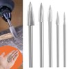 5pcs Wood Carving Tool, HSS Engraving Tool, Rotary Tools, 3