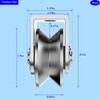 3Inch Stainless Steel V Groove Pulley Wheel,2Pack Heavy Duty Caster