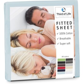Fitted Sheet 200 x 200 cm Made of 100% Natural Cotton, The Breathable and Lint-Free Alba Bed Sheet is Elastic and Soft, Designed in Germany, Durable Jersey Duvet Cover, 200 x 200 cm