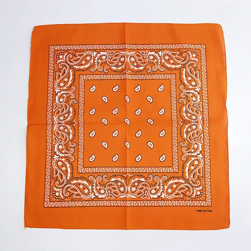 Trifong Bandana, 100% Cotton, Cashew Nut Pattern, Paisley Handkerchief, Unisex,