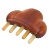 Sandalwood Massaging Comb Lotus Ox Horn Shape Reduce Pressure Wide