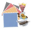 200 Sheets Orange and White Checkered Food Wrapping Paper, Dry