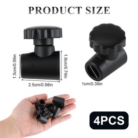 XINZHIZHU 4PCS Window Stay Lock Replacement Knob RV Window Lock Knob Support Rod Plum for Caravan Motorhome Camper Accessories for Heavy Duty Polyplastic 10mm to 12mm Connector 10x12.7x24mm Black