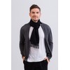 Plain 100% Cashmere Pashmina Shawl with Fringes for men and