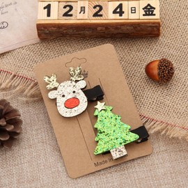 Christmas Duckbill Clips - Cute Duckbill Hairpins Kit | Stylish and Cute Hair Styling Tool for Themed Parties, School Activities, Friends Parties, Festival Events, Daily Wear