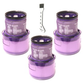 MaximalPower Replacement Washable and Reusable Vacuum Filter for Dyson V11 Torque & Animal Series (3 Pack + Brush)