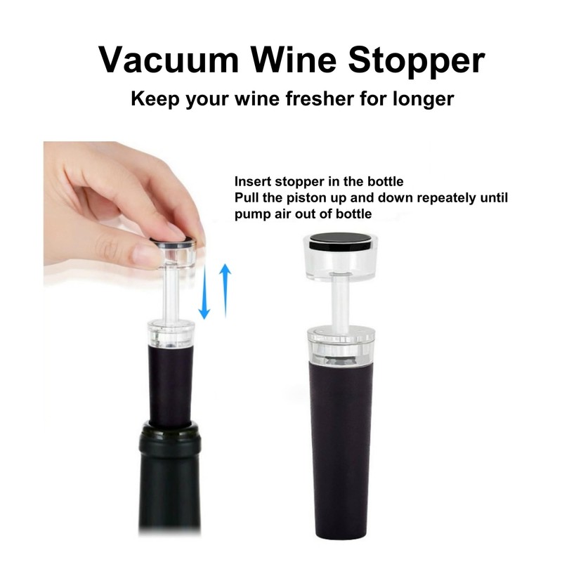Electric Opener Set With Base, Accessories Including Rechargeable Corkscrew, Aerator,