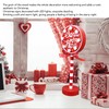 Christmas Stop Here Decor Metal Solid Wood LED Delicate Santa