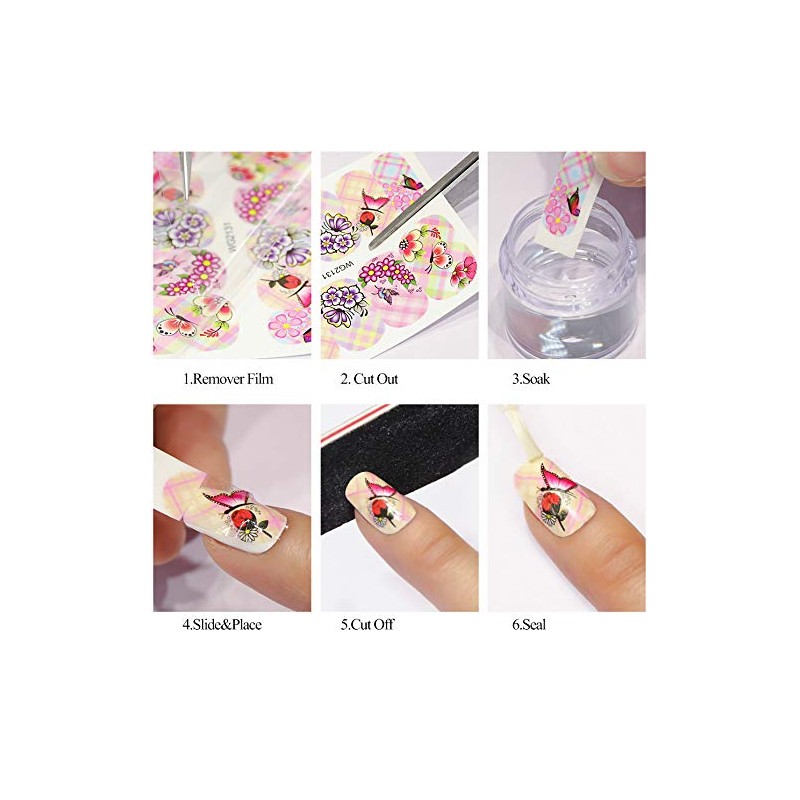40pcs/set Lace Flower Flower Nail Seal Water Nail Seal Gel