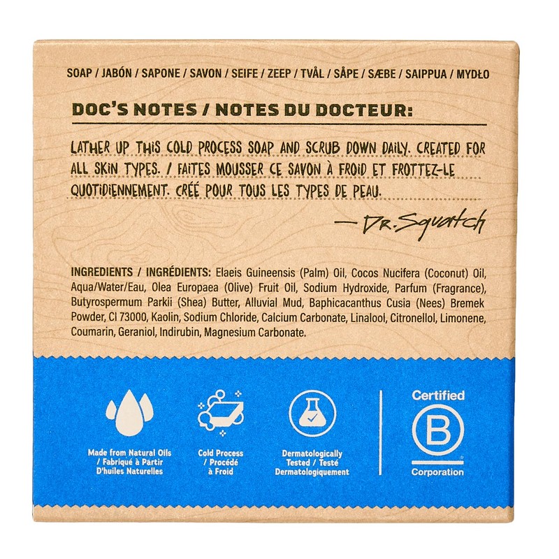 Dr. Squatch Men's Natural Bar Soap Made from Natural Oils