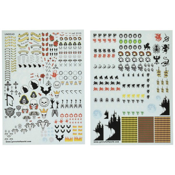 Greenstuff World Waterslide Decal Undead Model Decal GSWD-2115 Green,Green