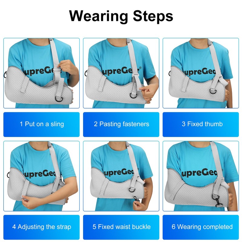 supregear Arm Sling Shoulder Immobilizer, Comfortable Medical Rotator Cuff Support