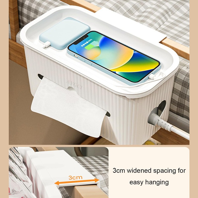 AYGCI Organizer da Letto da Appendere, Multifunzione Tasche Portaoggetti Borsa