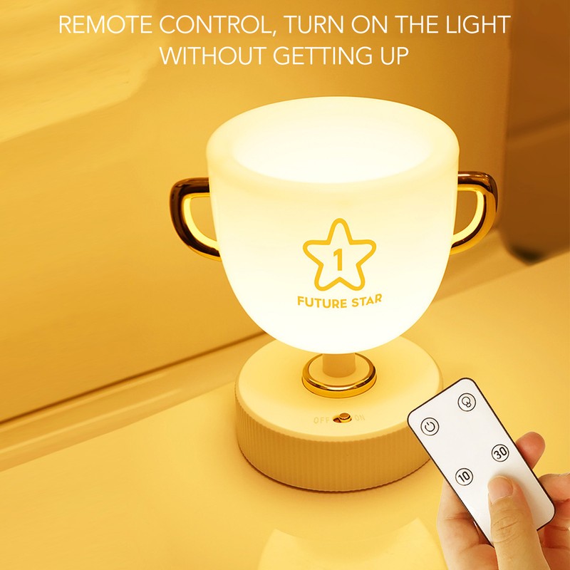 Pen Holder Trophy Night Light USB Charging Bedroom Bedside Mood