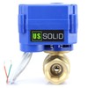 U.S. Solid 1" Motorized Ball Valve, Brass, Electric Ball Valve,