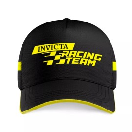 Invicta Gear Limited Racing Team Hat (IG0307) Black / Yellow, Adj Size, Free S&H