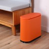 Sooyee 10 Liter Rectangular Plastic Trash Can Wastebasket with Press