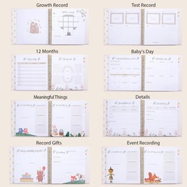 Baby Memory Book Scrapbook Photo Album Pregnancy Diary Cute Animal Keepsake Record Growth Journal Hand Account High Guality A