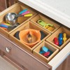 mDesign Kitchen Storage Box - Bamboo Drawer Box in Various