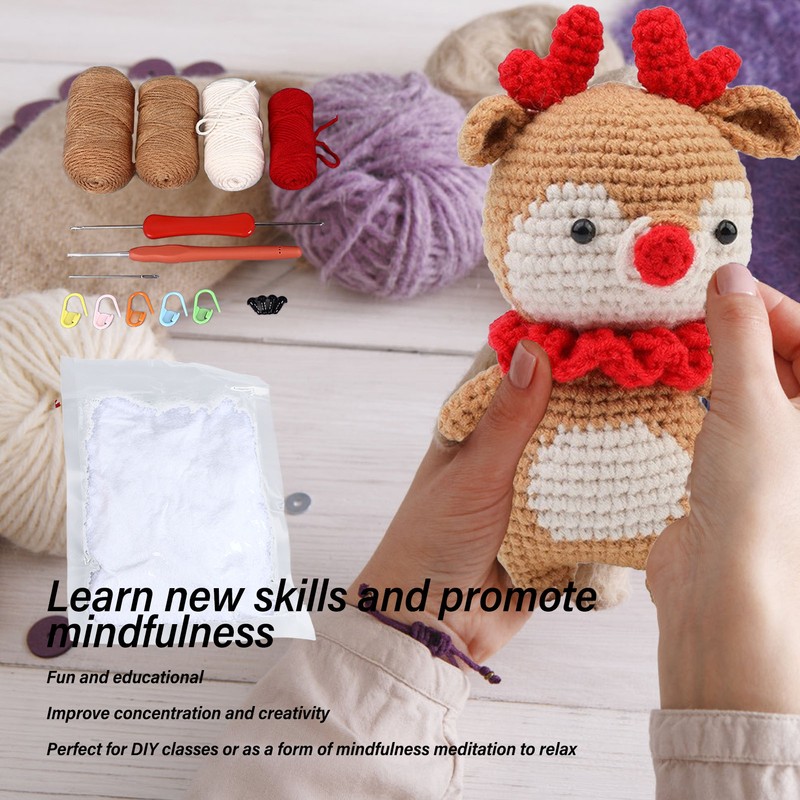 Beginner Crochet Kit DIY Innovative Fun Educational Crochet Animal Kit