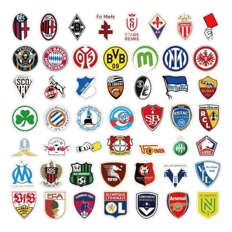 Futbol Soccer 50 Calcomanias Stickers Vinil Pvc Vs Agua