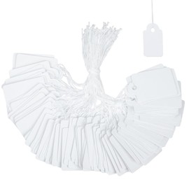 200 Price Tags,White Writable Merchandise Hang Tags, Price Labels with String, Marking Tags, Display Labels for Product, Jewelry, Clothing
