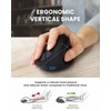 Perixx PERIMICE-719R Wireless 2.4G Rechargeable Ergonomic Mouse - Duo Wired