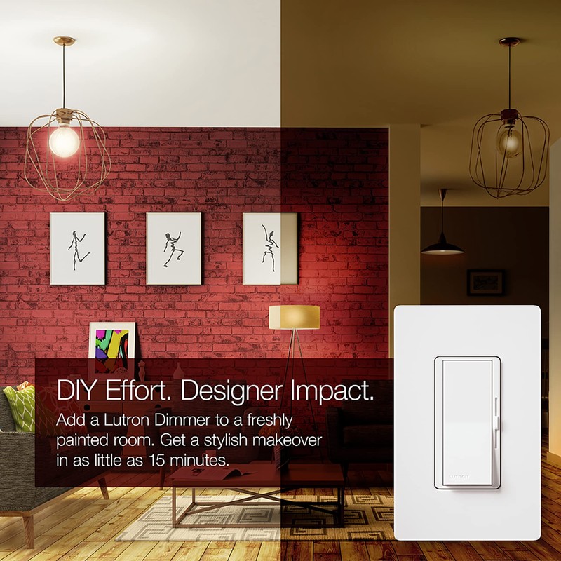 Lutron Diva LED+ Dimmer Switch for Dimmable LED, Halogen and