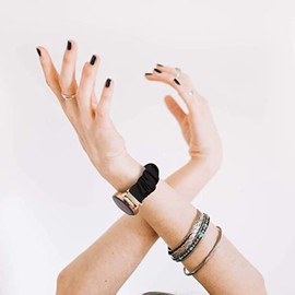 ID208 Plus Smart Watch, Lamshaw Fabric Elastic Scrunchie Elastic Watch Band Kids Girls Cute Replacement Straps Compatible for Quican ID208 Plus 1.8 Inches, aeac ID208 Plus, WMK ID208 Plus 1.8 Inches