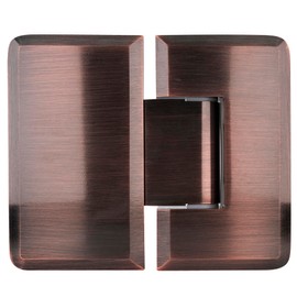 Brixwell H-MB180GTGA-ACP Adjustable Majestic Series Glass-to-Glass Mount Hinge 180 Degree Antique Copper