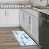 PKAGQEM Coastal Kitchen Rugs Set of 3 Farmhouse Fish Non