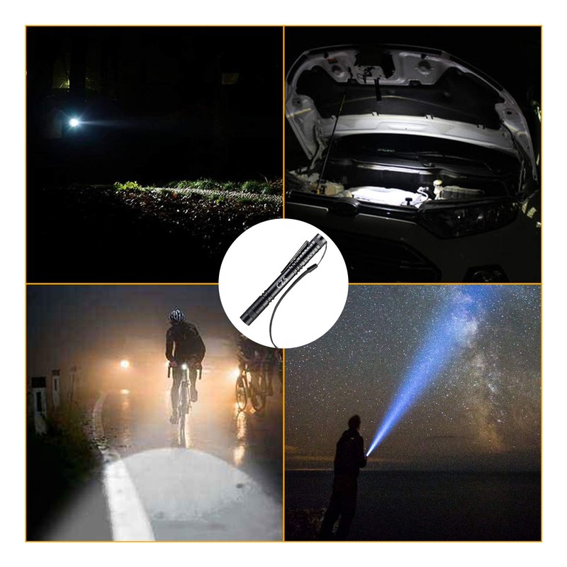 CZS LED Flashlight Penlight 1000 Lumens Battery-Powered Handheld Pen Light
