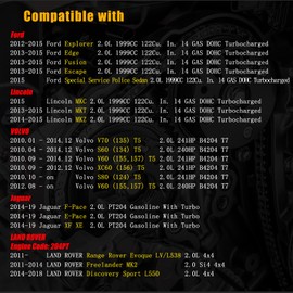 AUCERAMIC CJ5E6C524AD Timing Chain kit with VVT Camshaft Sprockets gear Fit for 2010-2019 Ford Fusion Edge Escape Explorer Lincoln MKC MKZ MKT Jaguar E/F-Pace XF XE 2.0L L4 Turbo CJ5E6C525AD