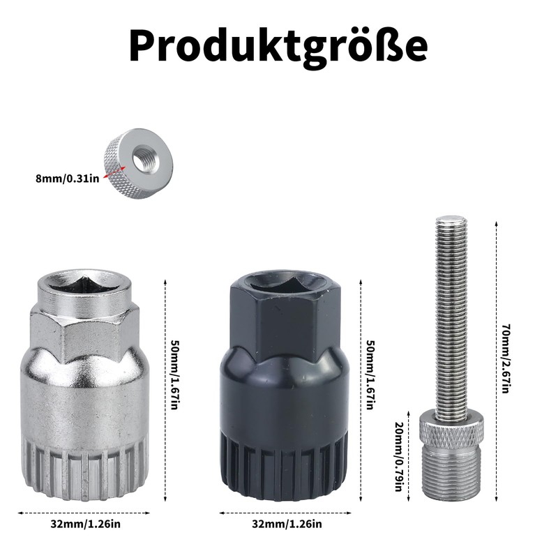 Bicycle Bottom Bracket Remover, Tool Crank Puller Remover, 24 mm