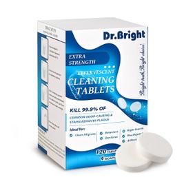 DR.BRIGHT Retainer Cleaner Tablets 120PCS for Aligners & Dentures