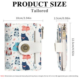 SENDEFN Small Wallet Women RFID Blocking Bifold Card Holder Compact Vegan Leather Wallets with 3 ID Windows
