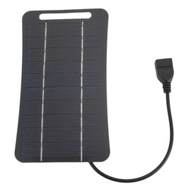 Solar Panel Charger, 5W 5V Solar Panel Portable Solar Power Charger USB Monocrystalline Solar Panel Module Portable Solar Charger for Camping Travel Outdoor (Black)