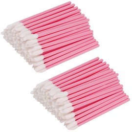 400Pcs Lip Wands Applicators, Lipstick Applicator Lint Free Makeup Brushes Beauty Tool - Pink