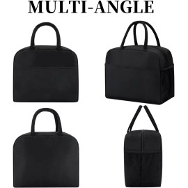 douyadady Lunch Bag Women/Men Lunch Box Women/Men (black) 10.8"L x 6.3"W x 8.8"H