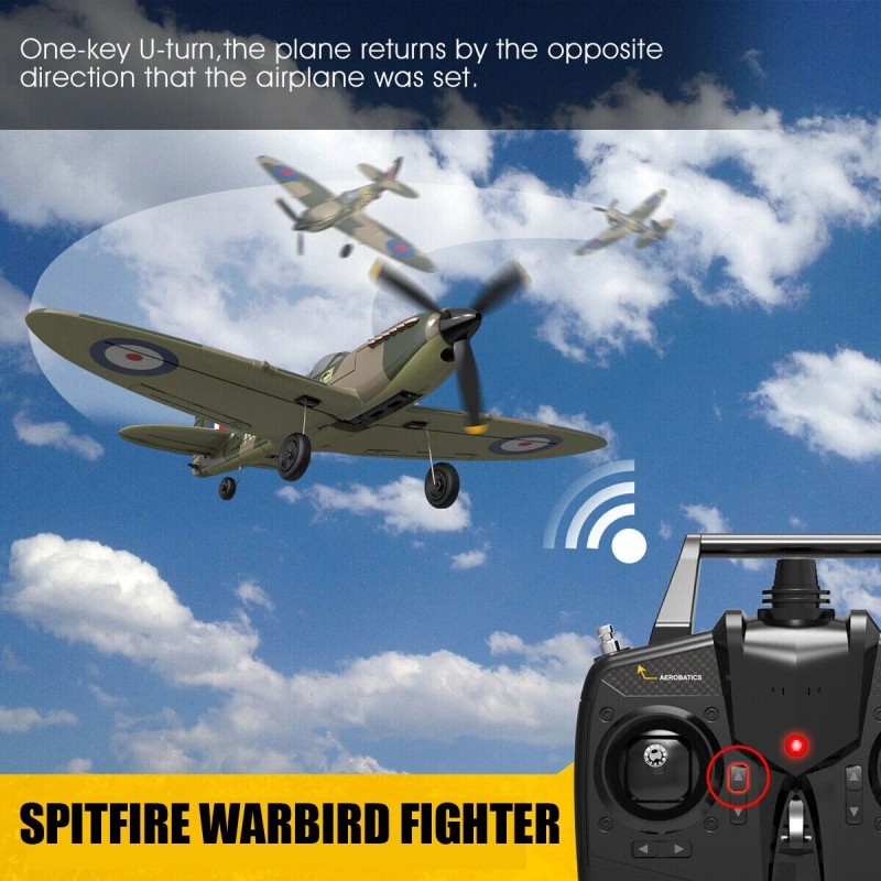 Volantex USA Spitfire WarBird 2.4GHz 4CH RC Airplane 6-Axis Gyro