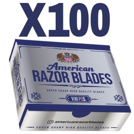 The Shave Factory Shaving Set Of Premium Straight Razor And 100 American Razor Blades (Single Edge)