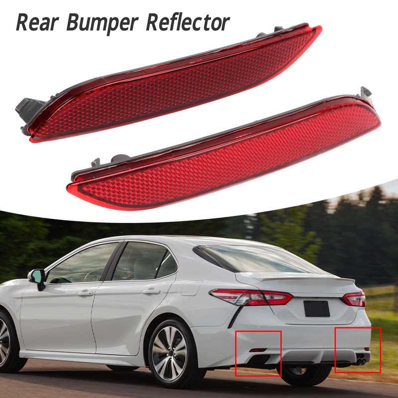 2 Pcs Rear Bumper Reflector Left Right TO1185110 Red Tail
